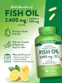 Nature's Truth Odorless Lemon Flavor Fish Oil 1200 mg 360 mg Omega-3 Softgels - 90 ct
