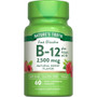 Nature's Truth Vitamin B-12 2500 mcg plus Folic Acid Fast Dissolve Tabs Natural Berry Flavor - 60 ct