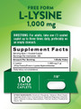 Nature's Truth L-Lysine 1000 mg Coated Caplets - 100 ct