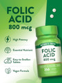 Nature's Truth Folic Acid 800 mcg Tablets - 250 Tablets