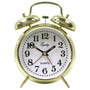 Keywind Twin Bell Brass Alarm Clock