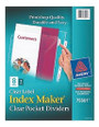 Index Maker Pocket Dividers - Clear, 8.5 x11