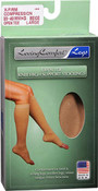 Loving Comfort Knee High Support Sleeve for Pain Relief Stockings, Open Toe X-Firm Beige Large – for Incontinence Protection and Confidence