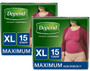 Depend Fit-Flex Underwear for Women Maximum Absorbency Size XL - 2 pks of 15