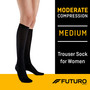 Futuro Revitalizing Trouser Socks for Women Medium Black Moderate - 1 Pair
