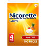 Nicorette Gum 4 mg Fruit Chill - 100 ct