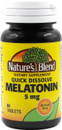 Nature's Blend Melatonin 5 mg - 60 Tablets