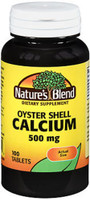 Nature's Blend Oyster Shell Calcium 500 mg Tablets - 100 ct