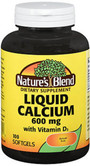 Nature's Blend Liquid Calcium 600 mg with D3 Softgels - 100 ct