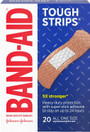 Band-Aid Tough Strips Adhesive Bandages All One Size - 20 ct