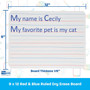 FlipSide Products 2- Sided ruled Dry Erase Board, 9\" X 12\"