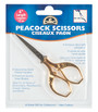 Peacock Scissors, 4\" StainlessStell & Gold