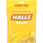 Halls Mentho-Lyptus Drops Honey-Lemon - 80 ct