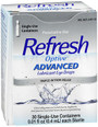 Refresh Optive Advanced Lubricant Eye Drops Single-Use Containers - 30 Pack, 0.01 oz each