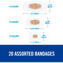 Nexcare Clear Waterproof Bandages Assorted Sizes - 20 Ct.
