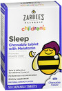 Zarbee's Naturals Children's Sleep with Melatonin Chewable Tablets Natural Grape Flavor - 50 ct