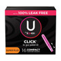U by Kotex Click Compact Tampons Super Plus Unscented - 16 ct