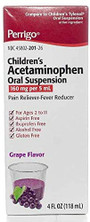 Children's Acetaminophen Oral Suspension Grape Flavor 4 fl oz.