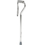 McKesson Offset Aluminum Cane, Silver - 1 ct