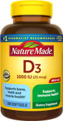 Nature Made D3 25 mcg Softgels - 300 ct