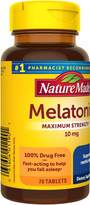 Nature Made Melatonin 10 mg Tablets Extra Strength - 70 ct