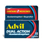 Advil Dual Action with Acetaminophen Caplets - 18 ct