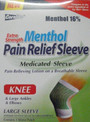 Menthol Extra Strength, Large Knee Pain Relief Sleeve - 1 ct