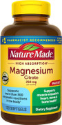 Nature Made Magnesium Citrate 250 mg Softgels - 120 ct