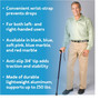 Carex Soft Grip Walking Cane - Height Adjustable with Wrist Strap - Latex Free Soft Cushion Handle, Red Marble