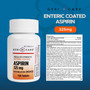 Enteric Coated Aspirin 325mg - 100 Tablets