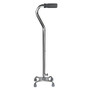 McKesson Small Base Quad Cane With Offset Padded Handle, 30 to 39 Inch Chrome - 1 ct