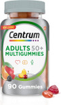 Centrum MultiGummies Adults 50+ Supplement Assorted Natural Fruit Flavors - 90 ct
