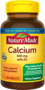 Nature Made Calcium 500 mg with D3 Tablets - 130 ct