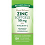 Nature's Truth Rapid Release Zinc Liquid Softgels - 120 ct