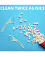 Plackers Twin-Line Dental Flossers Cool Mint - 75 ct
