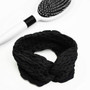 Scunci Wide Pucked Faux Twist Headwrap, Black- 1pk
