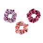 3pk Velvet Scrunchies, Asst. Pinks