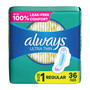 Always Ultra Thin Pads with Flexi-Wings, Regular, Size 1 - 6 pks of 36