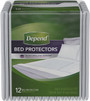 Depend Incontinence Bed Protectors, Disposable Underpad, Overnight Absorbency, 12 Count