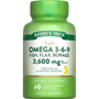 Nature's Truth Triple Omega 3-6-9 Fish. Flax, Borage Quick Release Softgels - 60 ct