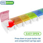 Ezy Dose X-Large Push Button Weekly Pill Organizer, Rainbow - 1 ct