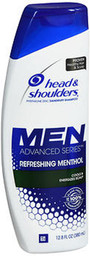 Head & Shoulders, Men Advanced Series, Dandruff Shampoo Refreshing Menthol - 12.8 oz