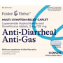 Foster & Thrive Anti-Diarrheal Anti-Gas Loperamide HCl and Simethicone 2 mg/125 mg Caplets - 12 each