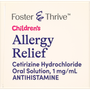Foster & Thrive Children's Allergy Relief Cetirizine HCl Oral Solution, 1 mg/mL Bubble Gum - 4 oz