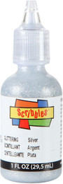 Scribbles Dimensional Fabric Paint, Glittering Silver, 1 oz - 1 Pack – with Gentle and Reliable Fit