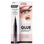 KISS Lash GLUEliner, 2-in-1 Felt-Tip Eyelash Adhesive and Eyeliner,Black, .02 oz -1 Package