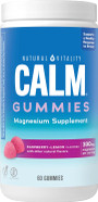 Natural Vitality Calm Magnesium Gummies Raspberry-Lemon,  60 ct