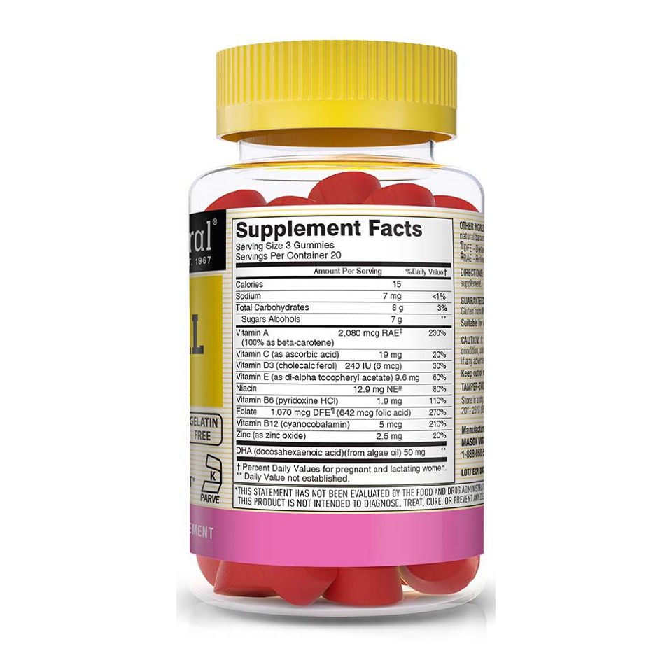 Nature's Truth Pink Vibrant Prenatal Multivitamin + DHA Gummies - 60 ct ...