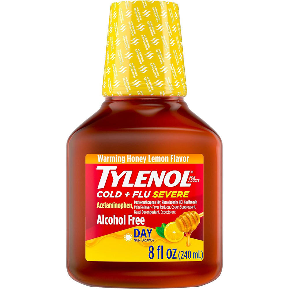 Tylenol Cold & Flu, Severe, Warming, Liquid, Honey Lemon | Thrifty ...