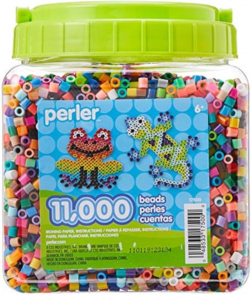 Perler Biggie – Secchio 1200 Perline Fusion, 8 Colori, Per Creazioni E Scrapbooking